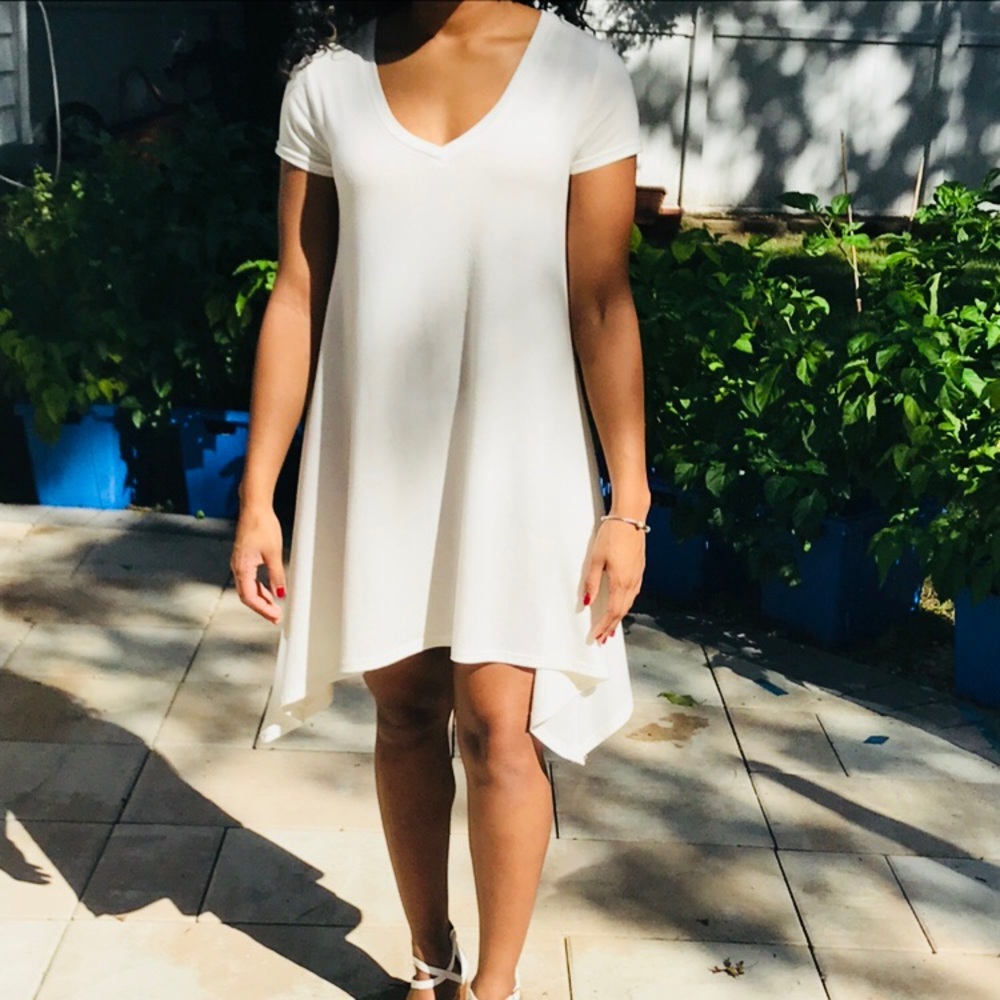 White Flowy Dress